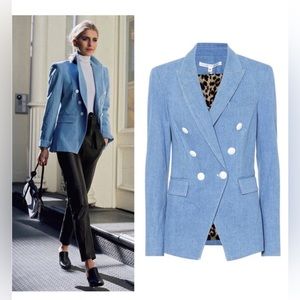 💙 SOLD 💙 NEW Veronica Beard Denim Double Breasted Blazer Miller Dickey size 14